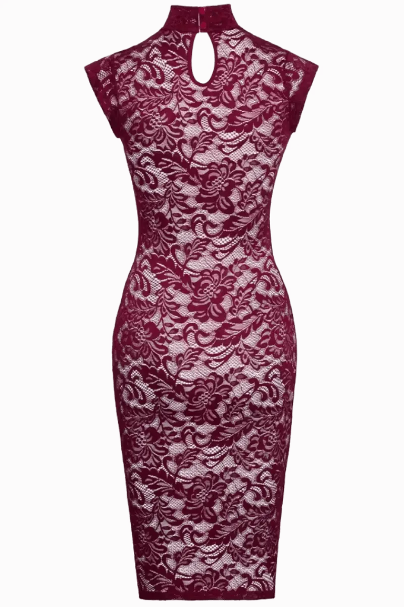 Cottelli Collection Sexy Kleider * pitzenkeid Bordeauxrot