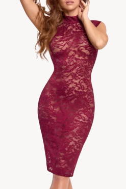 Cottelli Collection Sexy Kleider * pitzenkeid Bordeauxrot