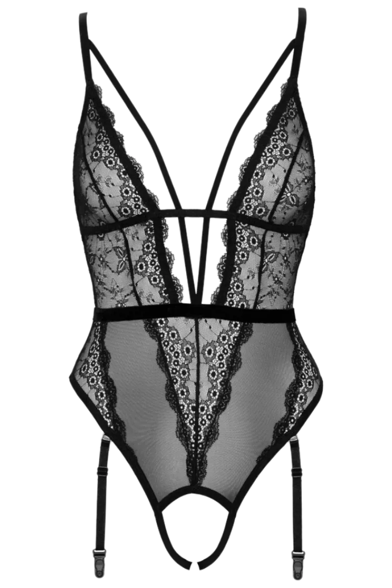 Cottelli Collection Bodys * trapbody ouvert chwarz