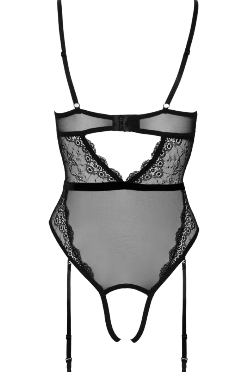 Cottelli Collection Bodys * trapbody ouvert chwarz
