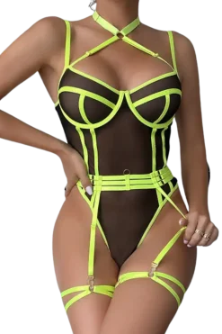 Liebeslust Neon Dessous|Bodys * trapbody chwarz neon
