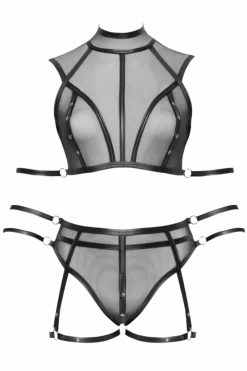 Cottelli Collection Plus Size Reizwäsche Sets|Kinky * 2tlg. Bondage Set Plus Size