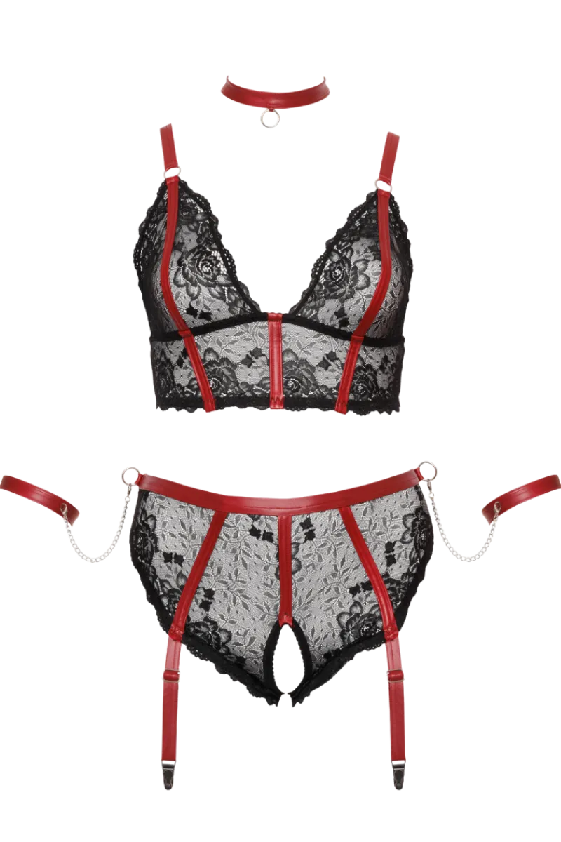 Cottelli Collection Plus Size Reizwäsche Sets * 3tlg. Bondage-Set Plus Size