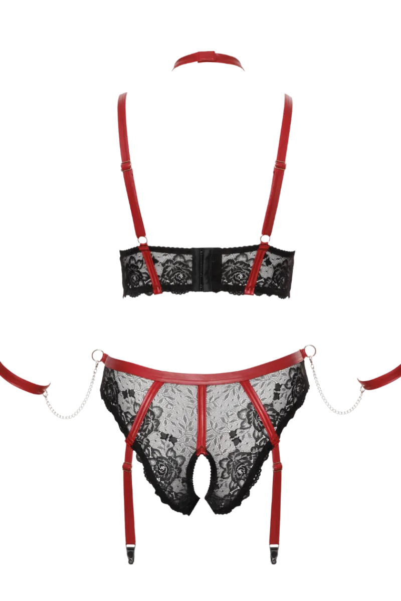 Cottelli Collection Plus Size Reizwäsche Sets * 3tlg. Bondage-Set Plus Size