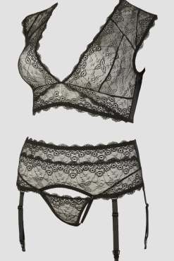 Cottelli Collection Plus Size Reizwäsche Sets * 3.tlg. Bralette Set Plus Size