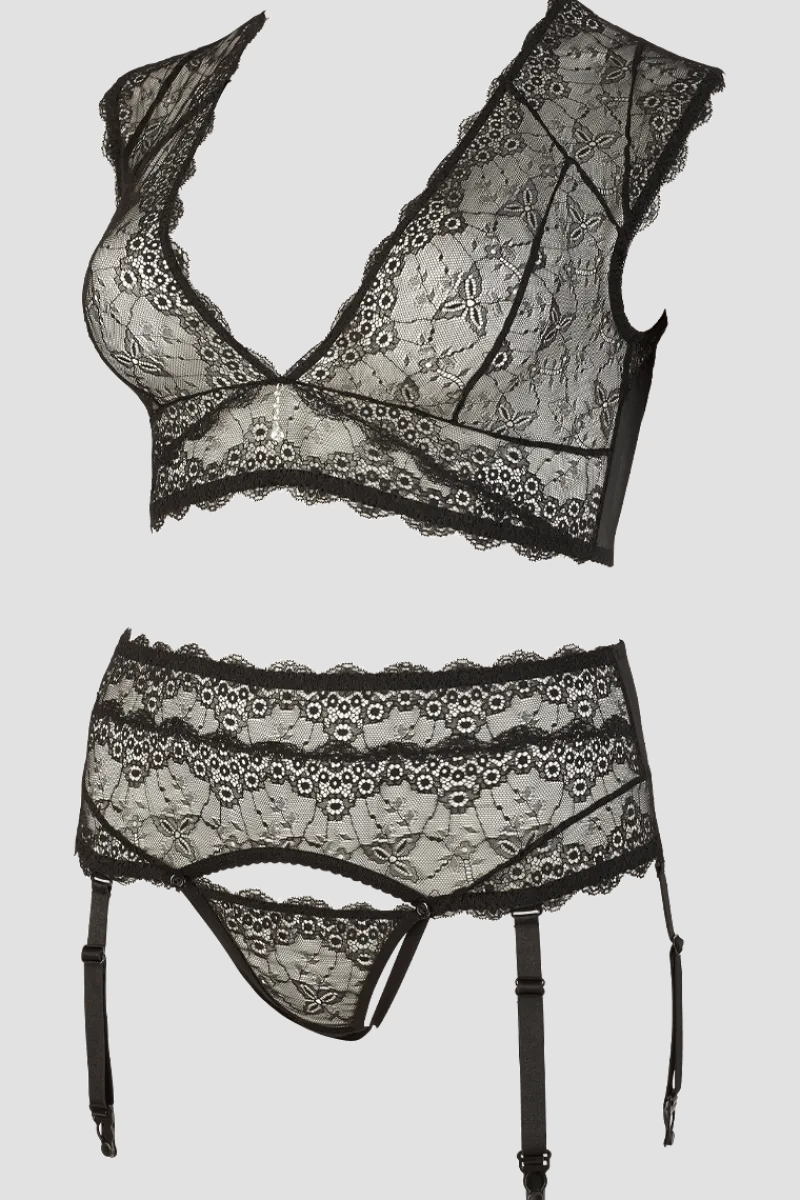 Cottelli Collection Plus Size Reizwäsche Sets * 3.tlg. Bralette Set Plus Size