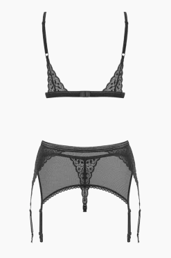 Obsessive Reizwäsche Sets * 3tlg. Dessous Set aus Mesh Spitze