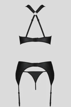 Passion- Exklusiv Reizwäsche Sets * 3tlg. Dessous Set mit Muster