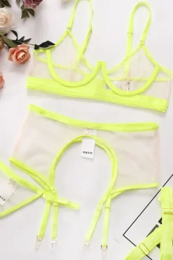 Liebeslust Reizwäsche Sets|Neon Dessous * 4tg. Deou et neongeb