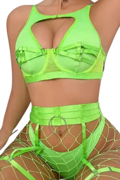 Liebeslust Reizwäsche Sets|Neon Dessous * 6tg. Deou et neongrün