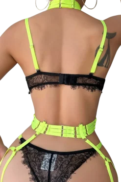 Liebeslust Reizwäsche Sets|Neon Dessous * 3tg. Deou et neon chwarz