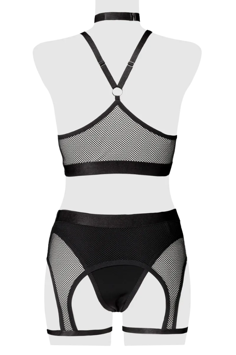 Grey Velvet Reizwäsche Sets * 5tg. Deou et chwarz