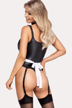 Cottelli Collection Wetlook Outfits|Bodys * 3tg. Dientädchen-et it abnehbarer chürze