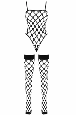 Fantasy by Cottelli Reizwäsche Sets|Bodys * 2tlg. Netz-Set black