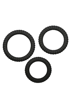 You2Toys Penisringe * 3tlg. Penisring-Set mit Rillen - Ø 2,6/3/3,5cm
