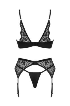 Obsessive Reizwäsche Sets * 3tlg. Reizwäsche Set mit Spitze schwarz