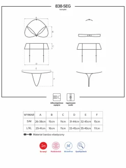 Obsessive Reizwäsche Sets * 3tlg. rotes Dessous Set