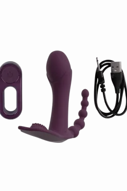 Beau Coeur Analtoys|Vibratoren * Triple-Panty-Vibrator Ø 3,2 cm | 11,7 cm