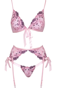 kissable Reizwäsche Sets * Verspieltes Dessous Set - 3tlg.