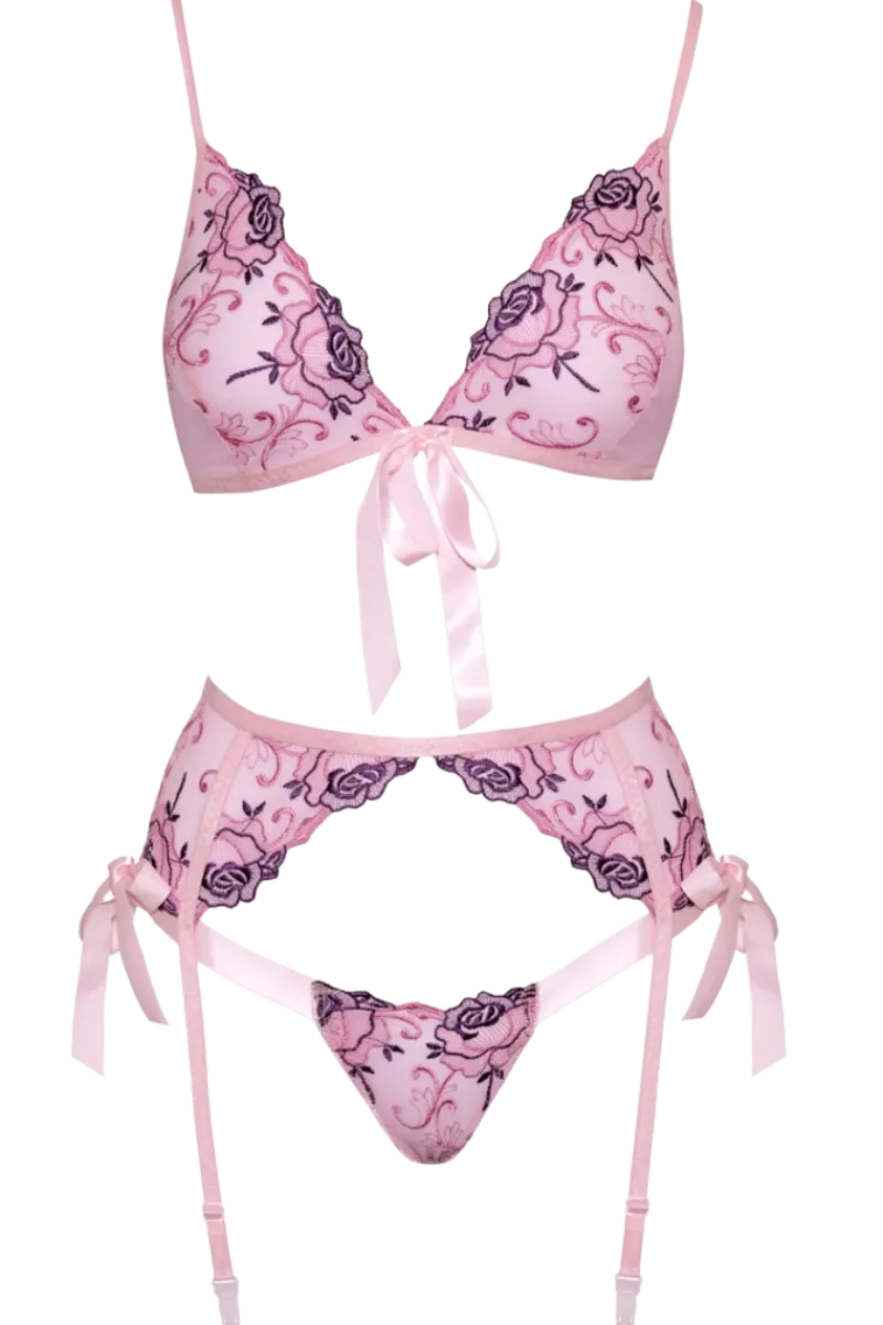kissable Reizwäsche Sets * Verspieltes Dessous Set - 3tlg.