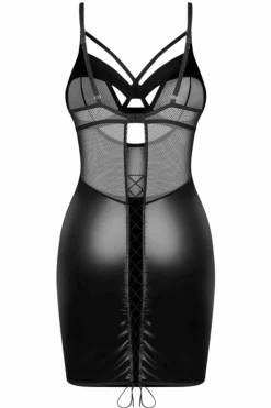 Obsessive Negligee & Babydoll|Kinky * Wetlook-Netz Negligé mit String