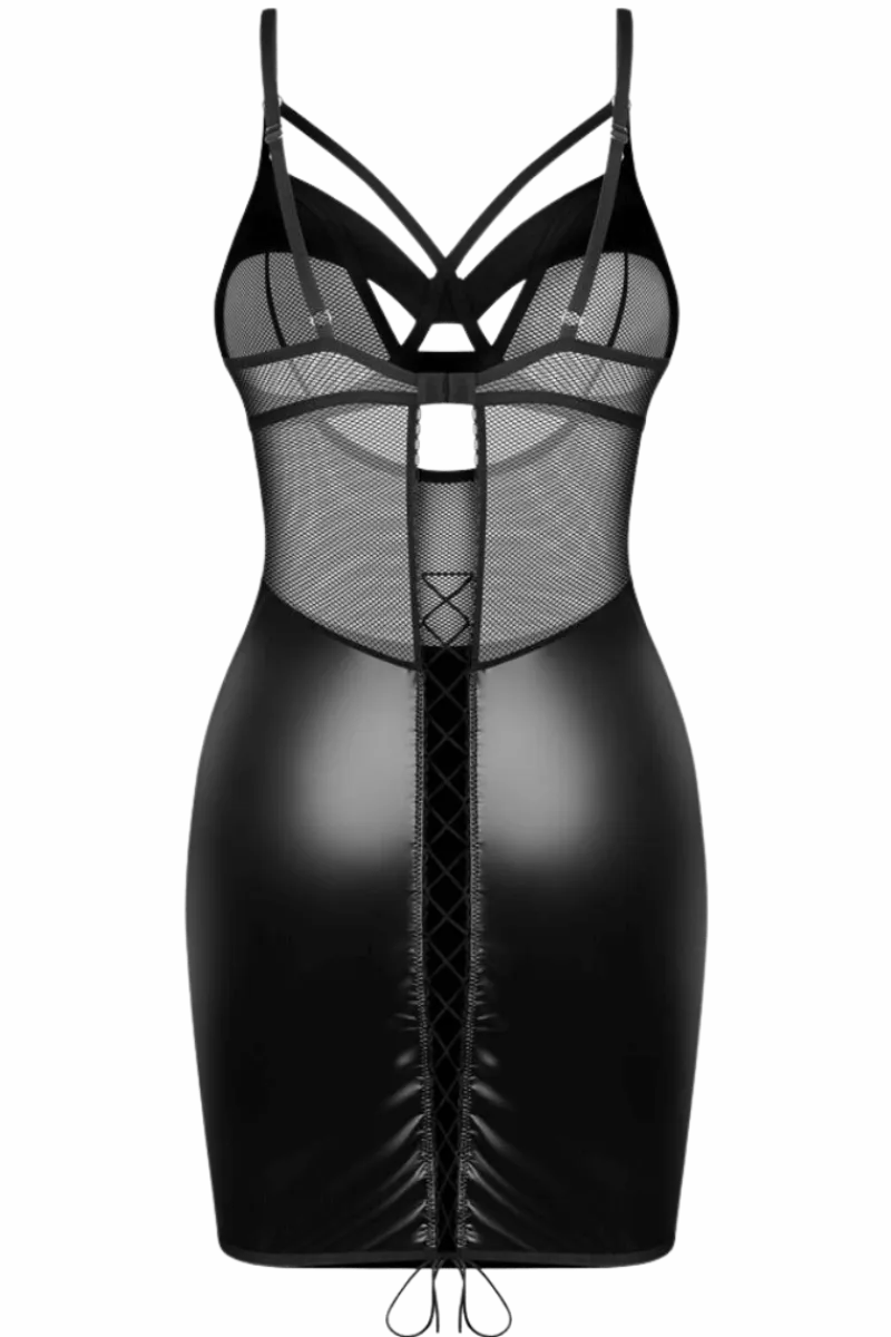 Obsessive Negligee & Babydoll|Kinky * Wetlook-Netz Negligé mit String