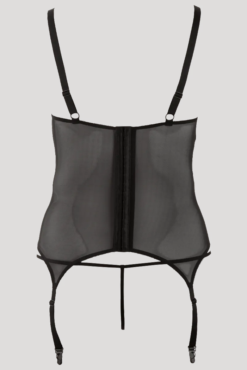 Cottelli Collection Plus Size Strapscorsagen|Kinky * Wetlook Strapshemd Plus Size