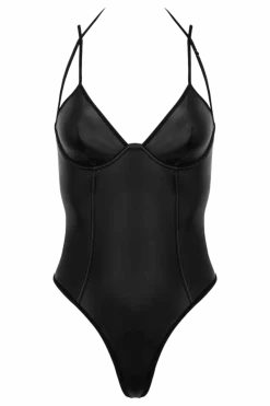 KOTEK Bodys|Kinky * Wetlook Stringbody schwarz