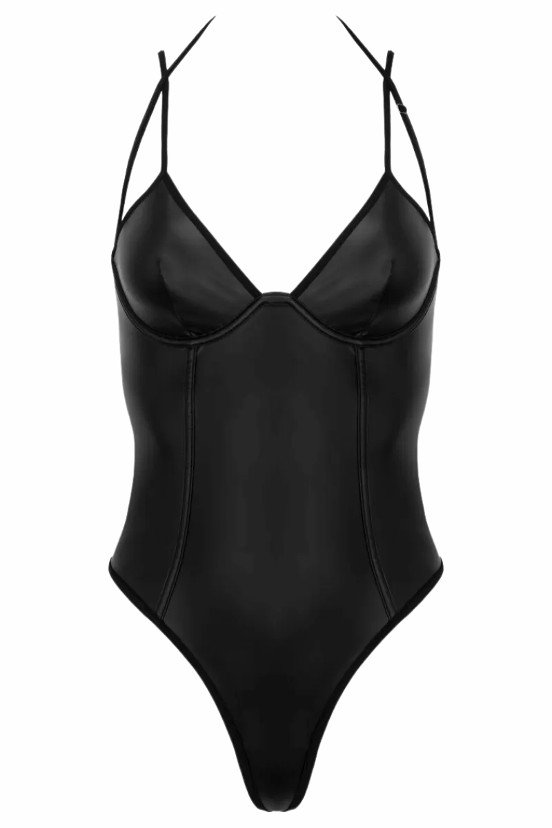KOTEK Bodys|Kinky * Wetlook Stringbody schwarz
