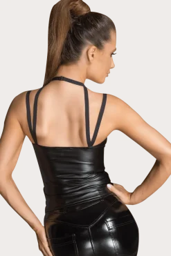 Noir Handmade Wetlook Outfits|Kinky * Wetook Top it Choker
