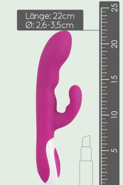 Javida Vibratoren * Wärmender Rabbit-Vibrator - Ø 3,5cm | 22cm