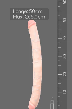 Easytoys Dildos & Strap-Ons|Doppeldildos * XXL Doppeldildo hautfarbe - Ø 5cm | 50cm